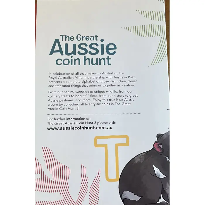 2022 GREAT AUSSIE COIN HUNT 3 - FOLDER 26 $1 COINS - INC. X ‘CRUX’ COLOURED COIN