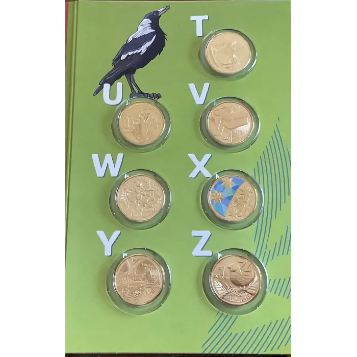 2022 GREAT AUSSIE COIN HUNT 3 - FOLDER 26 $1 COINS - INC. X ‘CRUX’ COLOURED COIN