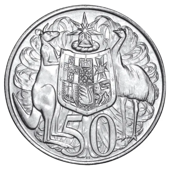 50c 1966 Round Circulated AUS Fifty Cent Coin silver value (36.5m)
