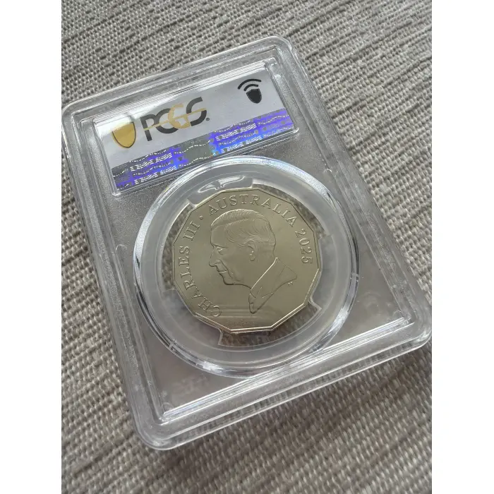 2025 AUSTRALIA CELEBRATIONS CU-NI COLORIZED 50C COIN PCGS MS68