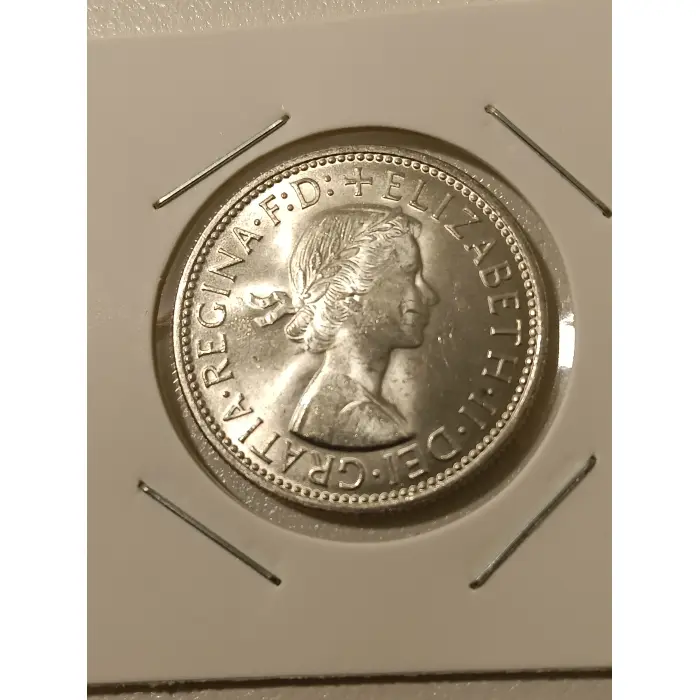 1959 Australian Florin Uncirculated from CBA roll (see photos) in2x2's