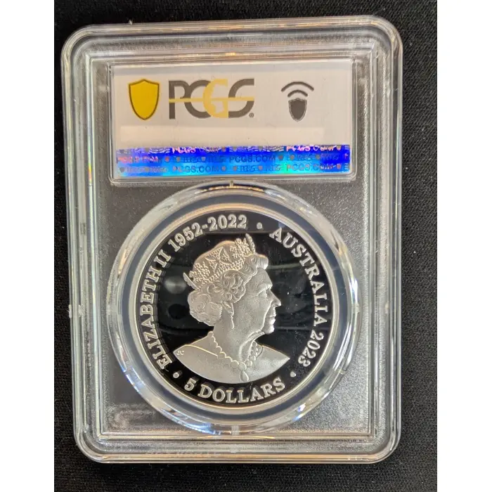 2023 $5 Desert Scorpion Colourised Silver Proof PR69