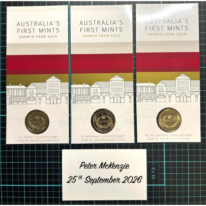 2016 Australia’s First Mints Growth From Gold Counterstamp S, M & B Coins
