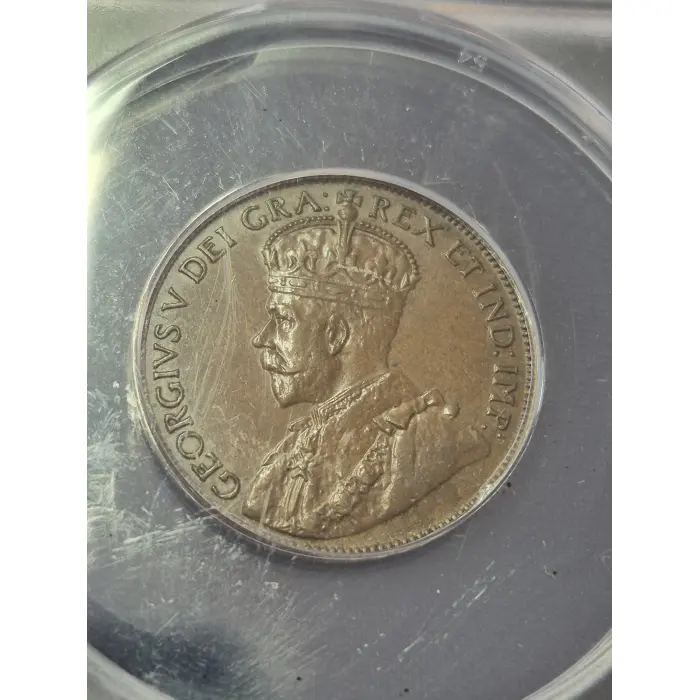 1929 Newfoundland 1 Cent Coin - ANACS Certified AU 58