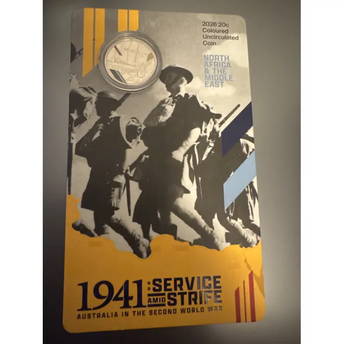 2026 20C 1941: SERVICE AMID STRIFE COLOURED UNCIRCULATED THREE-COIN SET