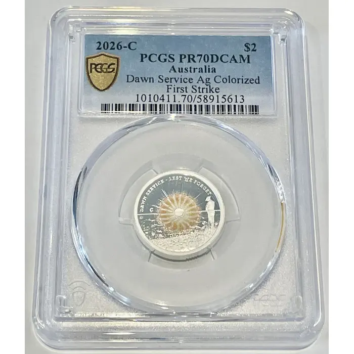 2026 - C Mintmark Dawn Service  Silver Proof $2 Coin PCGS PR70DCAM FIRST STRIKE 