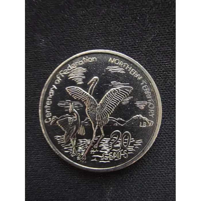 2001 centenary of federation Northern Territory 20c AUNC