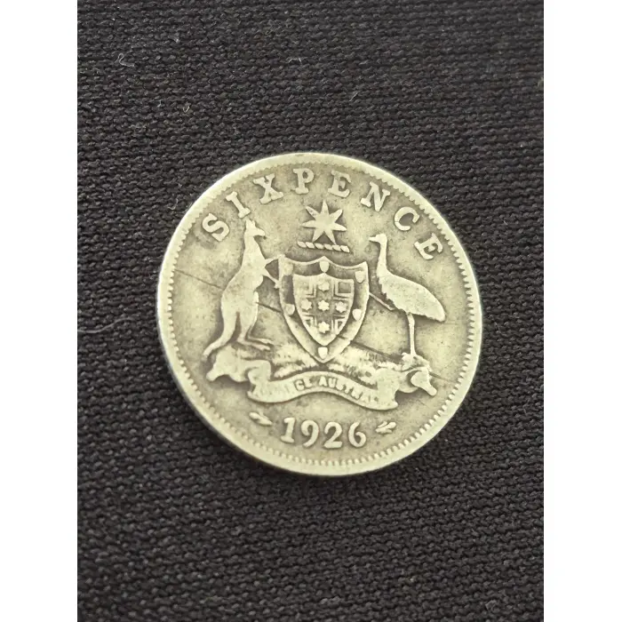 ​1926 Australian Sixpence – King George V Silver Coin