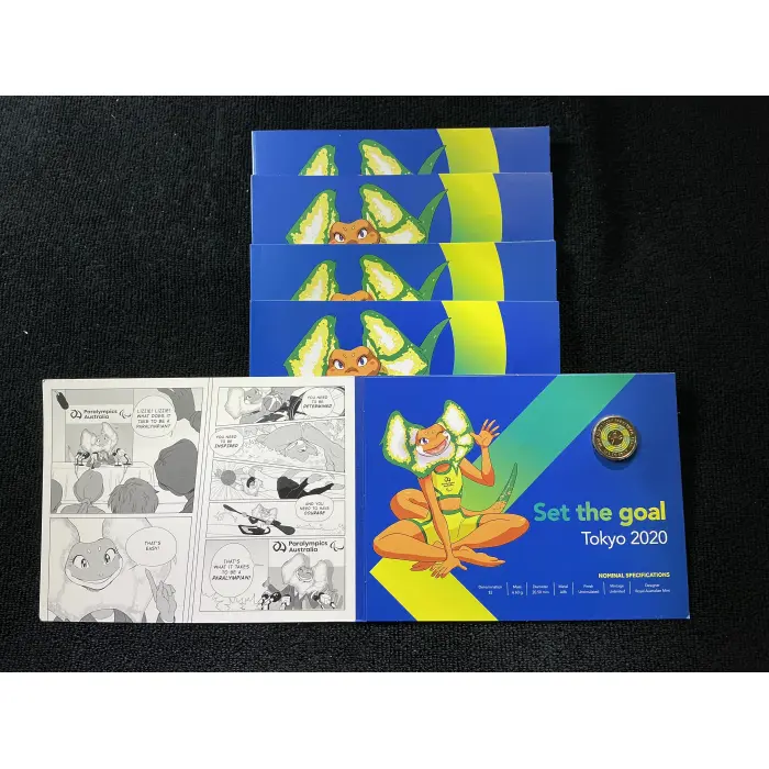 5 x 2020 Paralympics carded coin