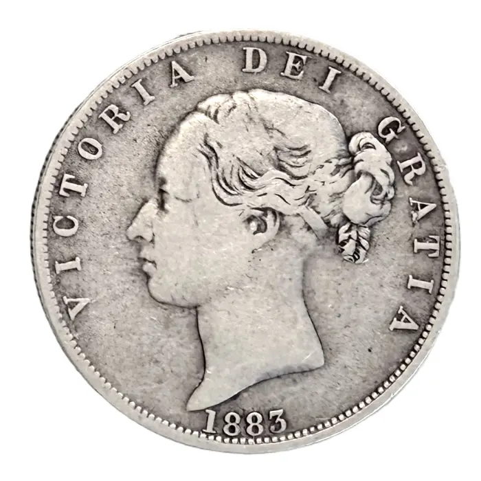 ENGLISH 1883 Victoria Halfcrown (S3889) F/aVF