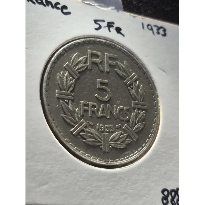 1933 France 5 Francs – Lavrillier Type