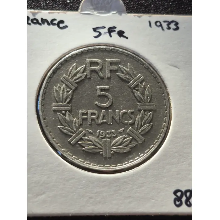 1933 France 5 Francs – Lavrillier Type