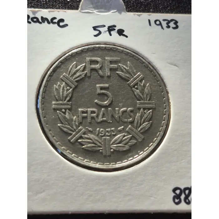 1933 France 5 Francs – Lavrillier Type