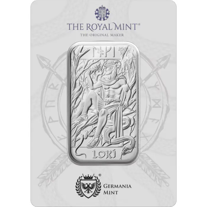 Loki 1oz Silver Bar – Norse Gods Series (Royal Mint / Germania Mint)