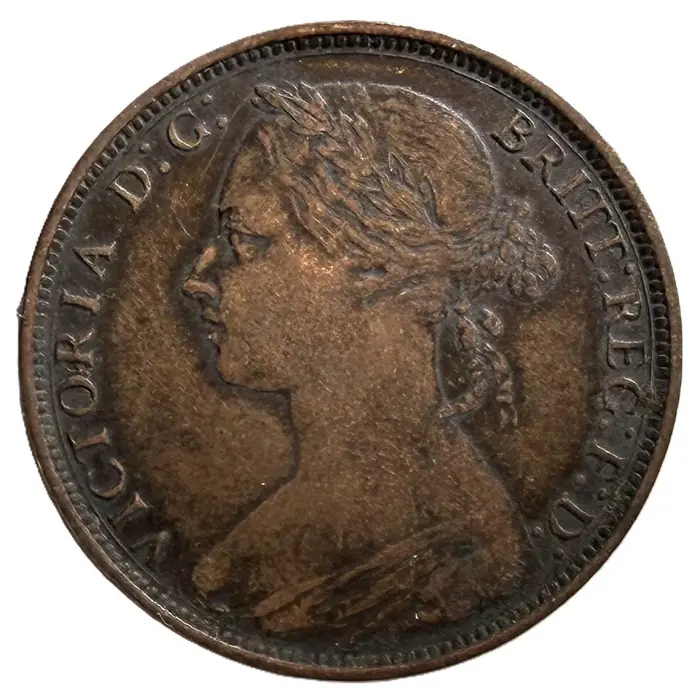ENGLISH 1881H Victoria penny (S3955) gVF