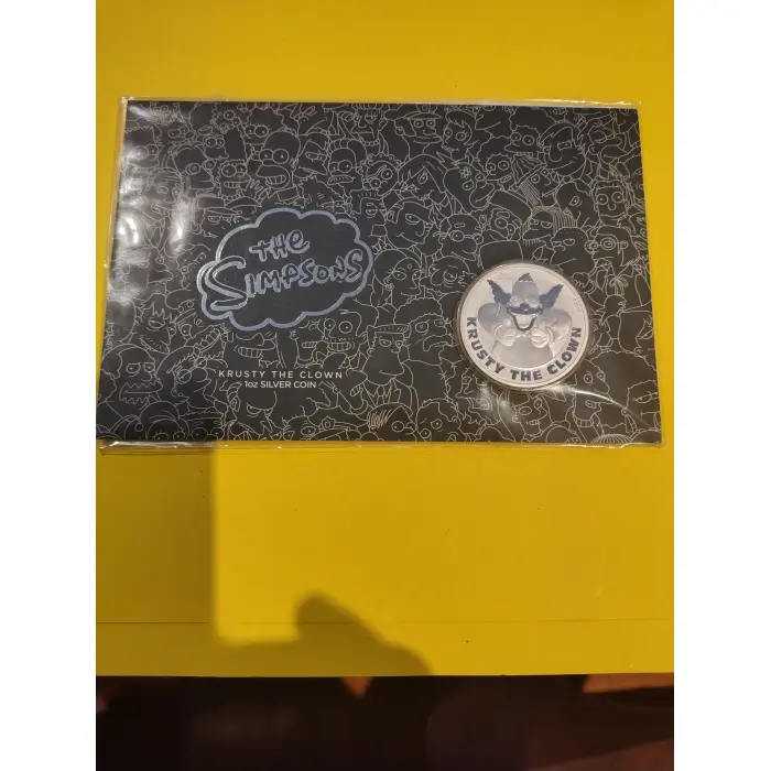 Krusty the clown $1 silver coin 