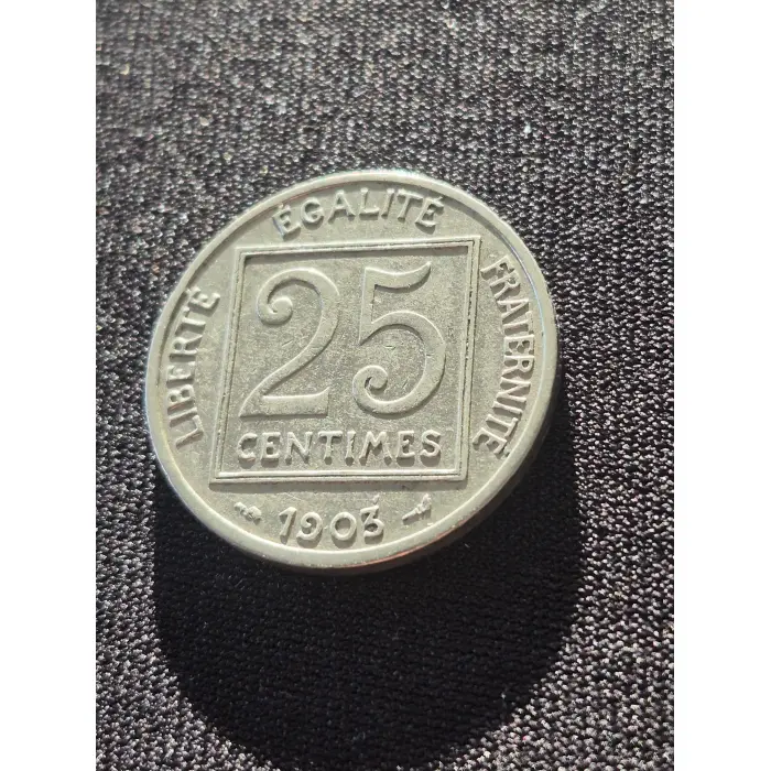 1903 France 25 Centimes – Vintage French Republic