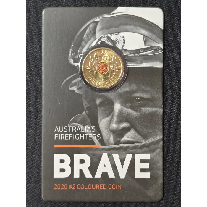 2020 $2 Australia’s Brave Firefighters Coloured Coin – RAM Carded Uncirculated