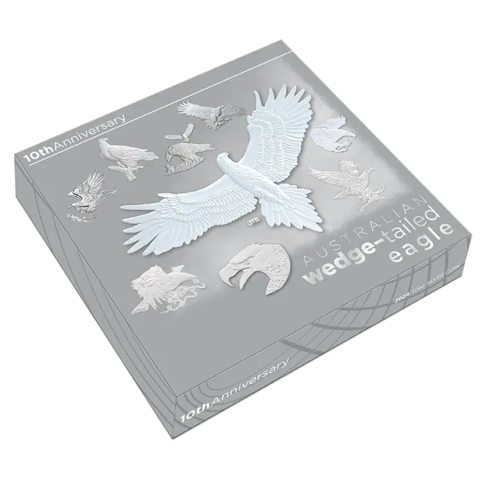 2024 Australian Wedge-Tailed Eagle 10th Anniversary 10oz 9999 Silver Proof Coin
