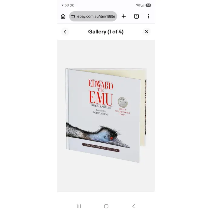 Edward the Emu 35th edition book with coin