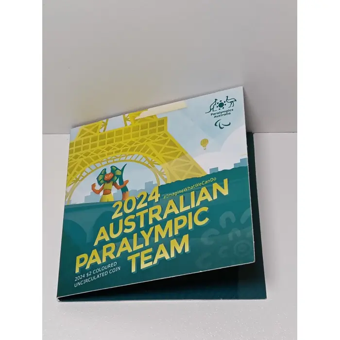 2024 $2 Australian Paralympic Team carded UNC coin 