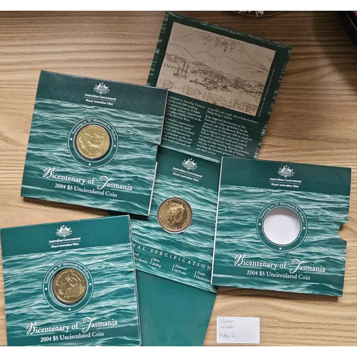 Bicentenary of Tasmania Five Dollar Coin