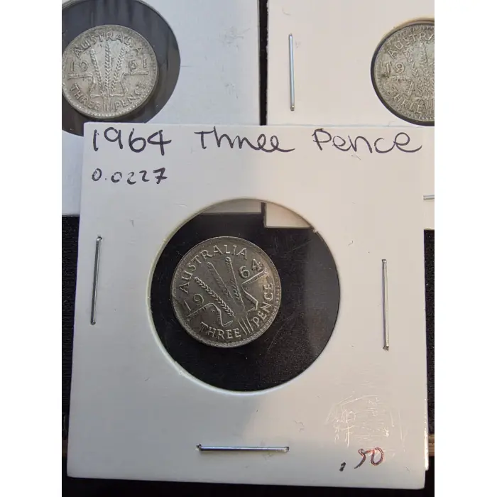 THREEPENCE SET OF 17 1947 TO 1964 (NO 1954) 