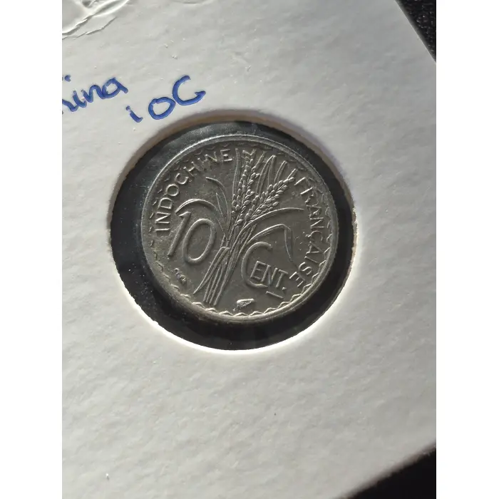 1939 French Indochina 10 Cents Coin
