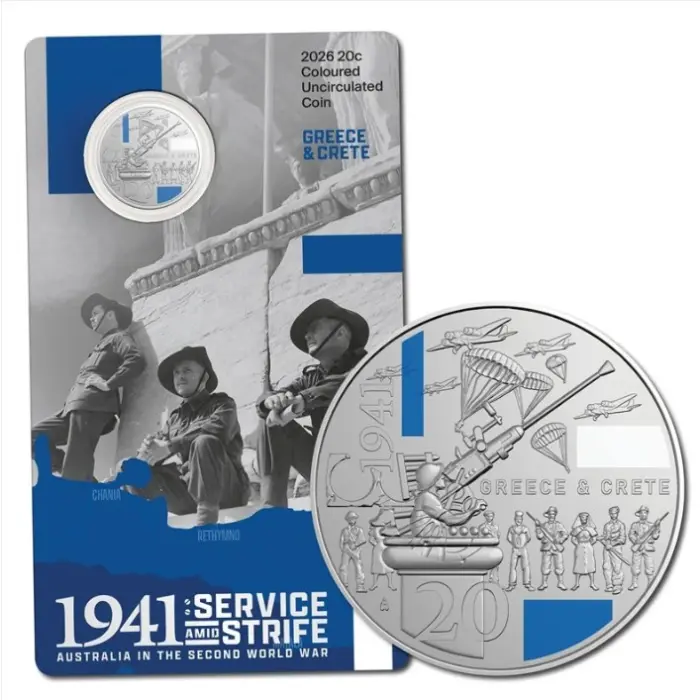 1941: Service Amid Strife - 20c Coin - Greece & Crete