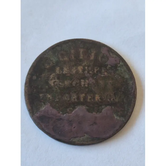 1864 B. Gittos Auckland New Zealand Leather Merchant Penny Token