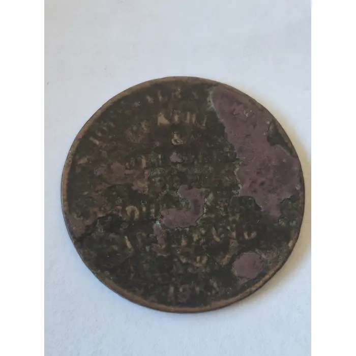 1864 B. Gittos Auckland New Zealand Leather Merchant Penny Token