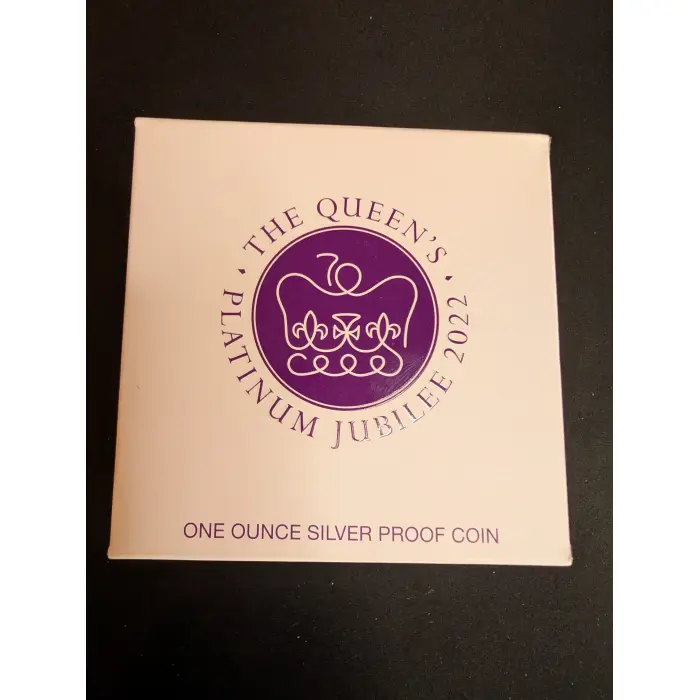 2022 The Queens platinum Jubilee $5 1oz silver proof coin 
