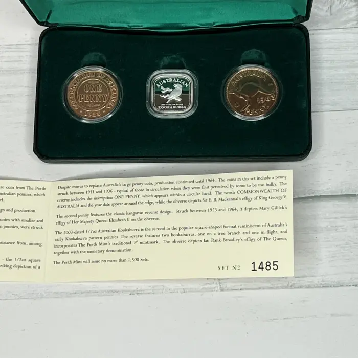 2003 Square Penny Concept Set from the Perth Mint
