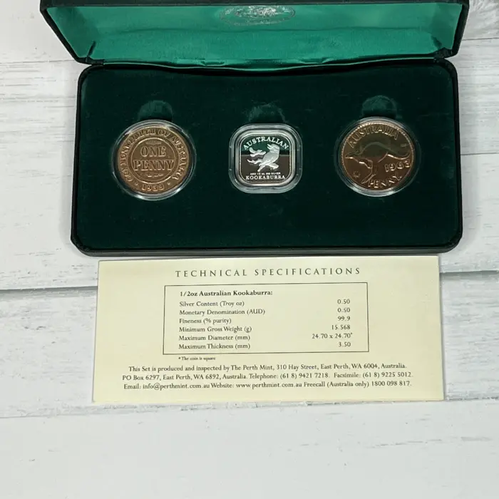 2003 Square Penny Concept Set from the Perth Mint