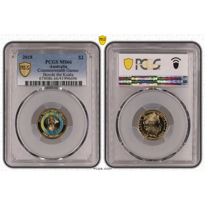 2018 AUSTRALIAN $2 – BOROBI THE KOALA – PCGS MS66