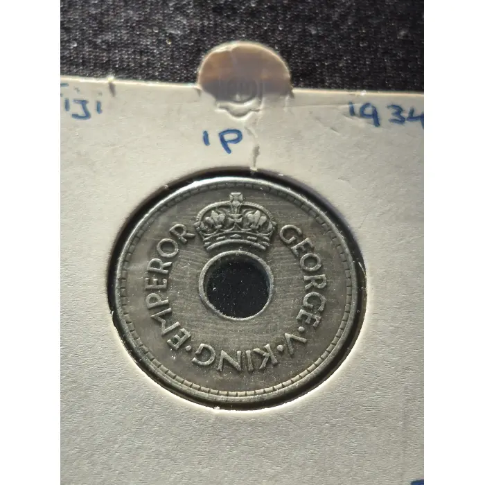 ​1934 Fiji 1 Penny – King George V (Key First-Year-of-Issue)