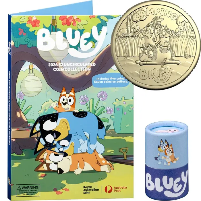 2026 BLUEY FOLDER & TUBE 5-COIN SET