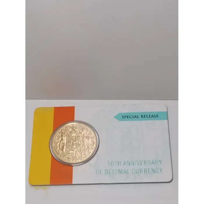 2016 Round 50c Gold Plated UNC Coin 