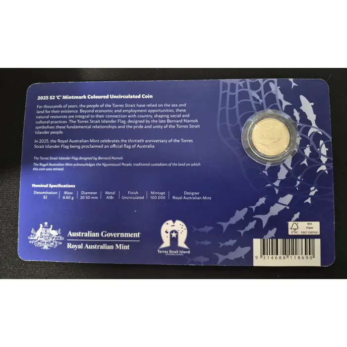 2025 Torres Strait Islander Flag C Mintmark 