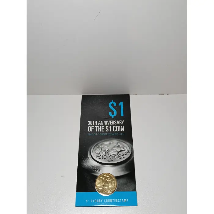2014 $1 30th Anniversary of the $1 coin 'S' Sydney Counterstamp 