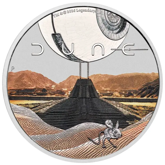 2026 DUNE 1oz Silver Coloured Coin Perth Mint Tuvalu 3,000 Mintage