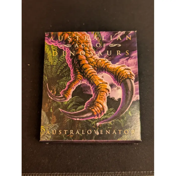 2014 Australian Age of Dinosaurs - Australovenator 1oz coloured silver 