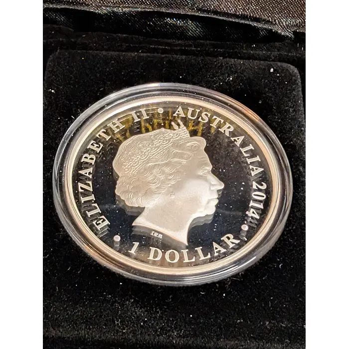 2014 Australian Age of Dinosaurs - Australovenator 1oz coloured silver 
