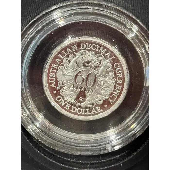 60th Anniversary of Decimal Currency Silver Proof $1