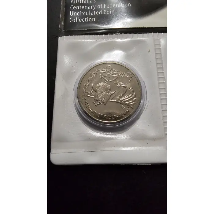 2001 Royal Australian Mint Centenary of Federation 2-Coin Uncirculated Set – Wes