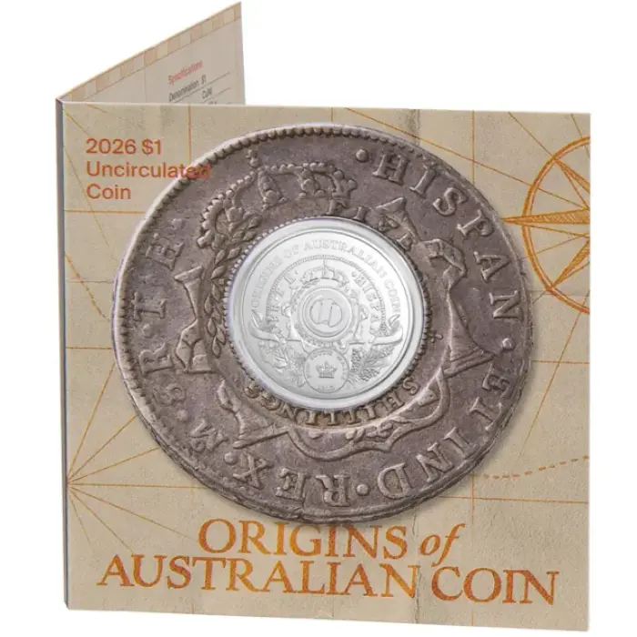  2026 $1 Origins of Australian Coin - Tribute to the Holey Dollar $1 UNC Coin