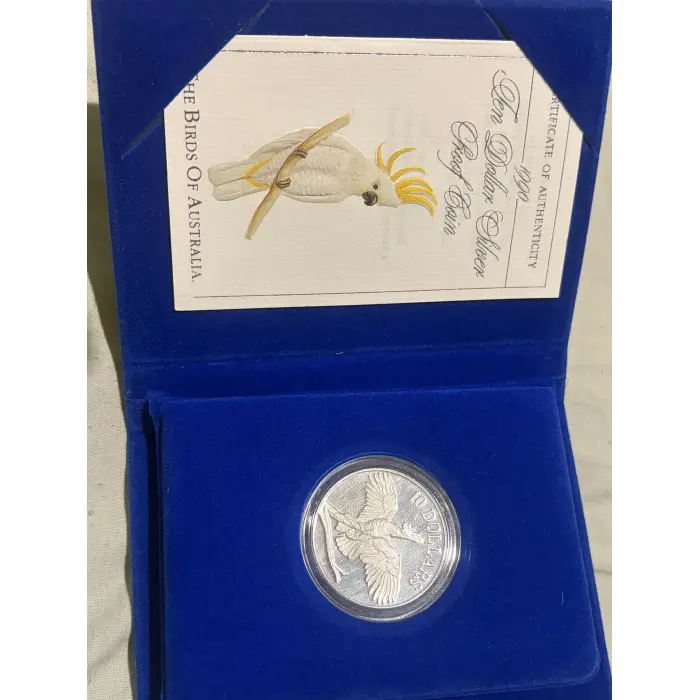 🪙 FOR SALE – 1990 AUSTRALIAN $10 SILVER PROOF COIN – BIRDS OF AUSTRALIA 🦜🇦🇺