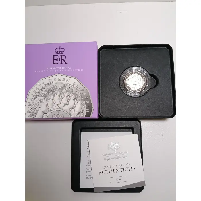 2023 50c Elisabeth Regina her Majesty Queen Elizabeth II Silver Proof Coin