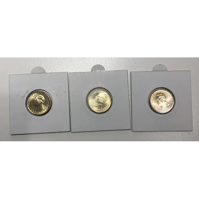 2026 $2 COLOURED COMMONWEALTH GAMES TEAM COINS - SET OF 3 X LIGHTLY CIRC COINS