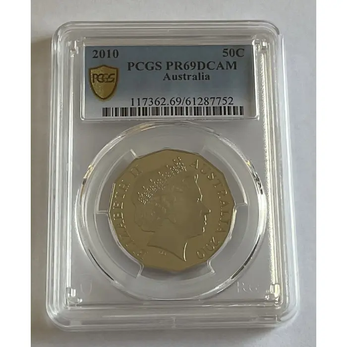2010 AUSTRALIA FIFTY CENT STANDARD PROOF COIN - PR69DCAM